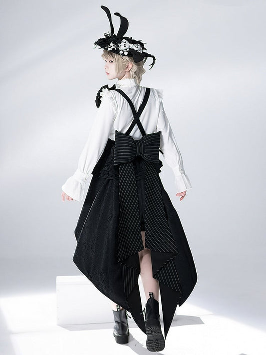 Zug Hase Gestreift Theater Bowknot Schwarz