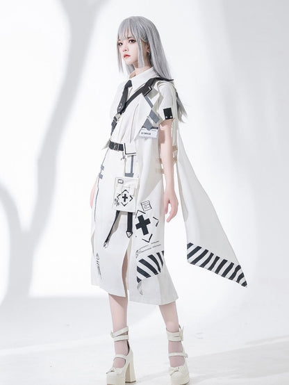 サイバーパンク バックルストラップクロージャーケープ