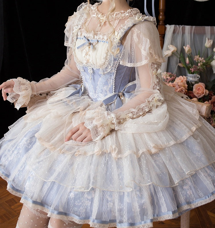 Top Sleeves Long Beige Sheer