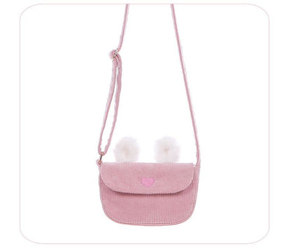 ピンクのウサギの耳のクロスボディ