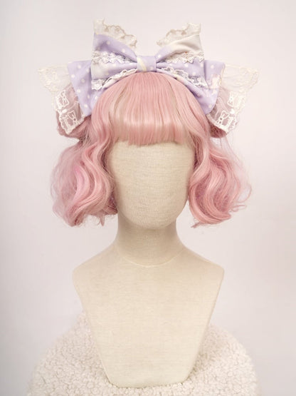 ピンク/パープルの蝶結びKC