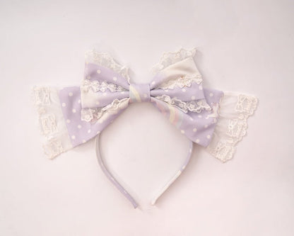 ピンク/パープルの蝶結びKC