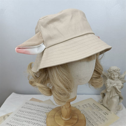 White / Milk Hat Black Ear Tea Design Lamb Bucket