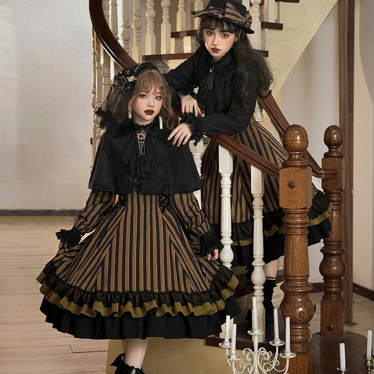 Eleganter Umhang Herbstkragen Turn-Down Lolita Kurzer Samt mit