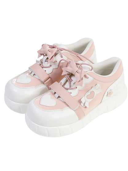 Pink Sneakers and Accents White Bow