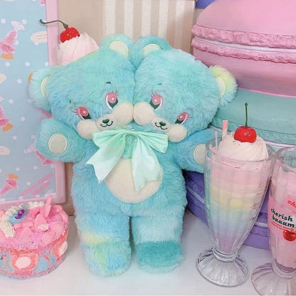 Two Doll Bear Mint Headed Plush Crossbody