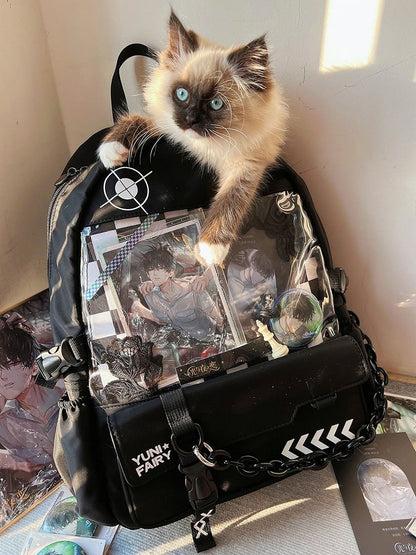 Black Capacity Ita Backpack Large