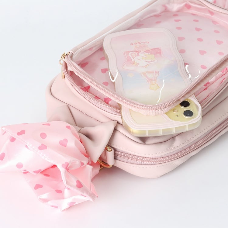 Muster Schwarz/Pink Candy Polk-dot Sweetheart Tasche Ita und
