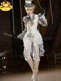 Wonderland Vibes Alice Weißer Ouji Aristocrat Karierter Lolita-Frack in