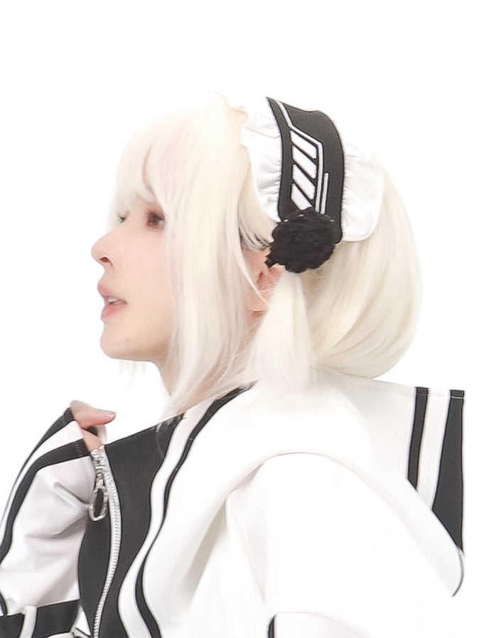 Moon and Star Hairband Black and White