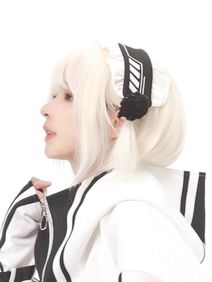 Moon and Star Hairband Black and White