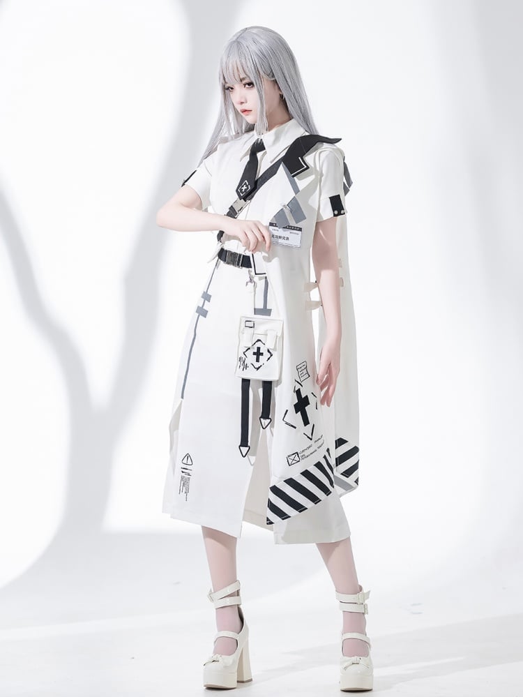 サイバーパンク バックルストラップクロージャーケープ