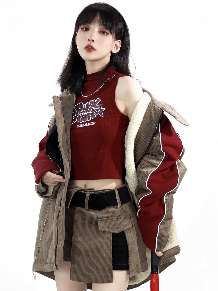 Limitierter Cord und braun-schwarzer Skort Time Trend