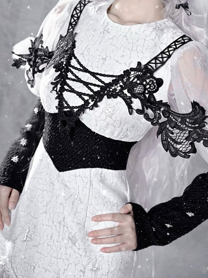 ゴシッククリスマススノーフレークマーメイドプラッシュスカート