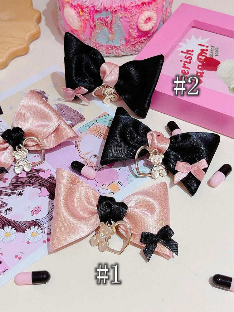 Hairclip Bowknot Sweetheart Bear
