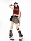 Limitierter Cord und braun-schwarzer Skort Time Trend