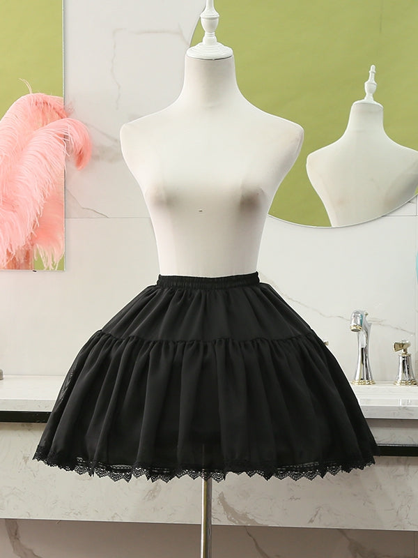 Adjustable Birdcage Fishbone Petticoat in Chiffon Lace, 47cm - Manilo