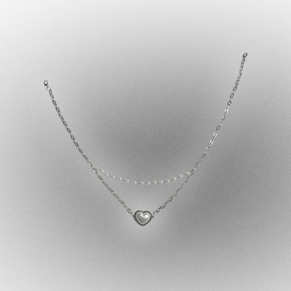 Perlenkette mit Herzanhänger