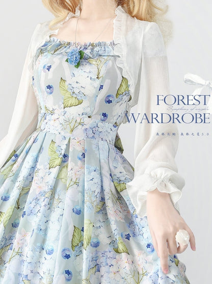 Blueberry and Floral Blue Jumper Skirt